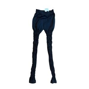 NWT Bebe Vintage Y2K Black Ripped Look Leggings S